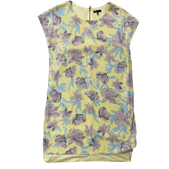 Massimo Dutti Floral Micro Sequin Floral Tunic Dress~M~ Fun, Occasion, Summer - Picture 4 of 8